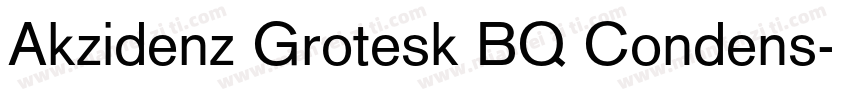 Akzidenz Grotesk BQ Condens字体转换